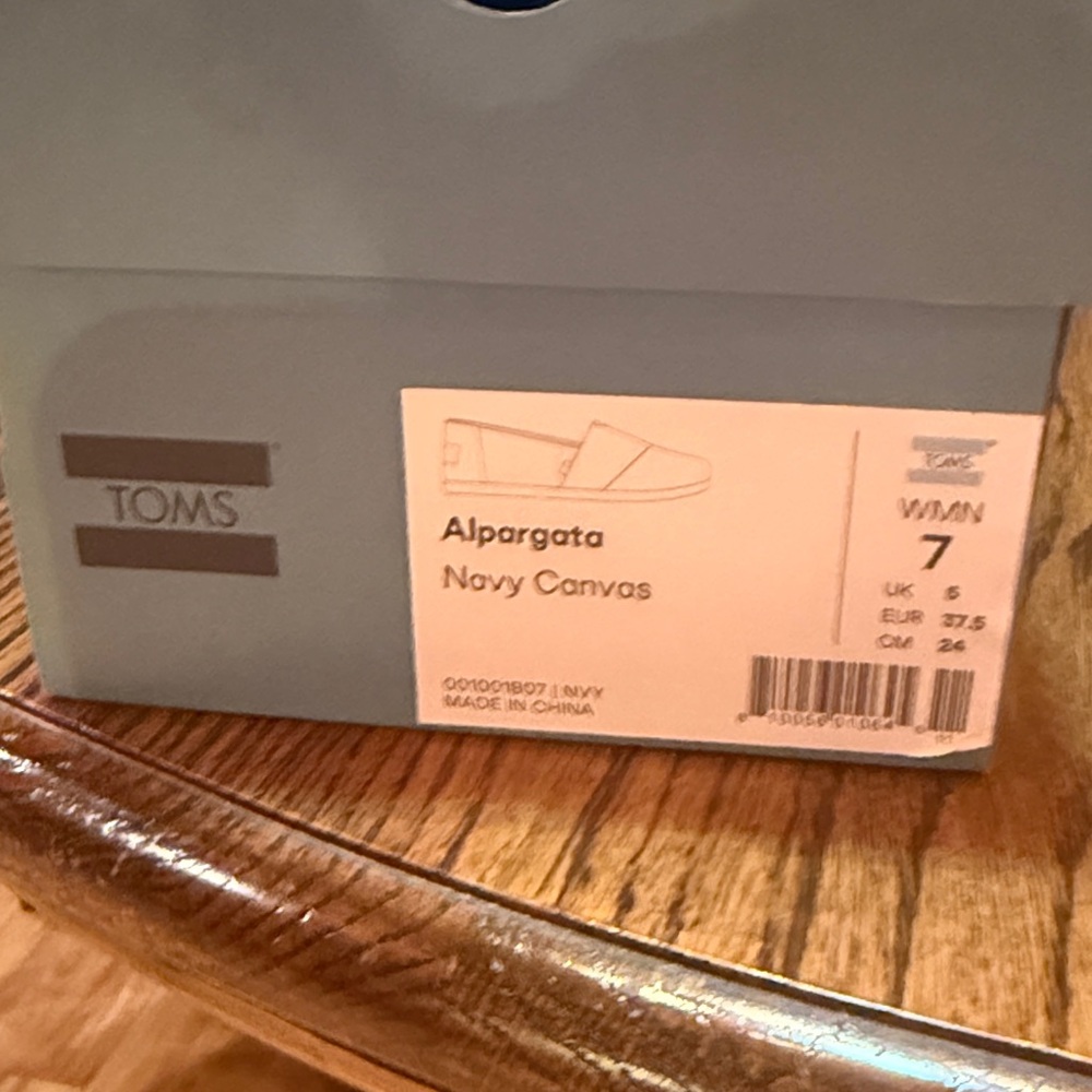 TOMS Navy Canvas Alpargata Shoes